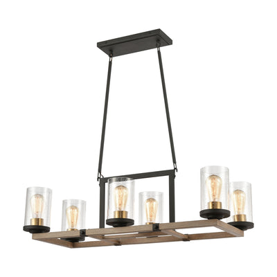 ELK Home - 47290/6 - Six Light Linear Chandelier - Geringer - Charcoal