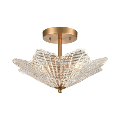 ELK Home - 60164/3 - Three Light Semi Flush Mount - Radiance - Satin Brass