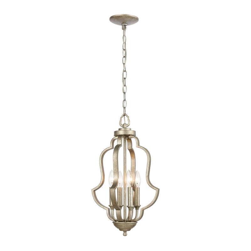 ELK Home - 75104/4 - Four Light Pendant - Lanesboro - Dusted Silver