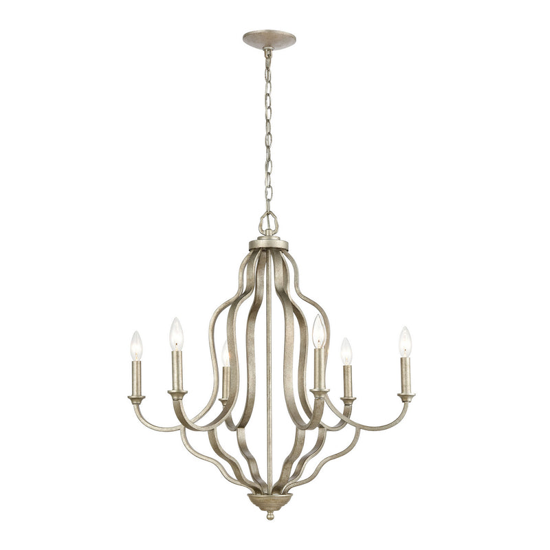 ELK Home - 75106/6 - Six Light Chandelier - Lanesboro - Dusted Silver