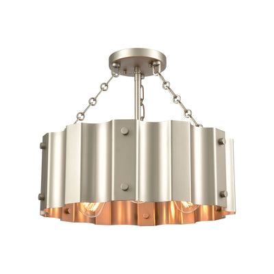 ELK Home - 89056/3 - Three Light Semi Flush Mount - Clausten - Matte Nickel