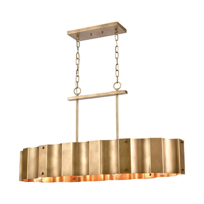 ELK Home - 89068/4 - Four Light Linear Chandelier - Clausten - Brass