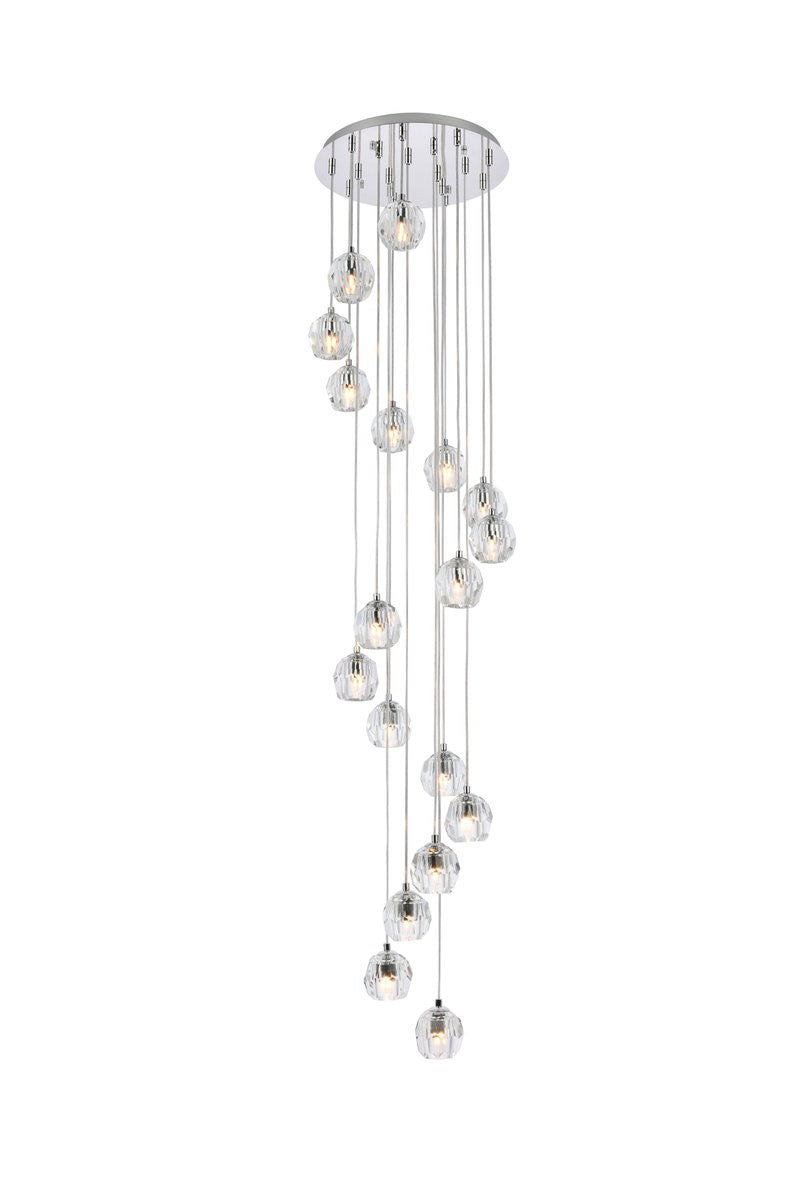 Elegant Lighting - 3505G15C - 18 Light Pendant - Eren - Chrome