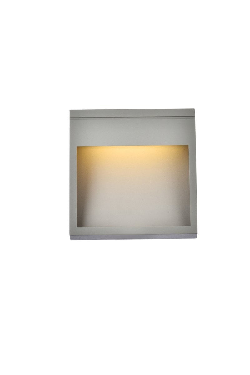 Elegant Lighting - LDOD4019S - LED Outdoor Wall Lamp - Raine - Silver