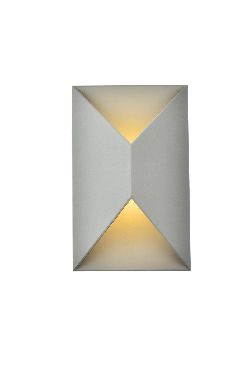 Elegant Lighting - LDOD4022S - LED Outdoor Wall Lamp - Raine - Silver