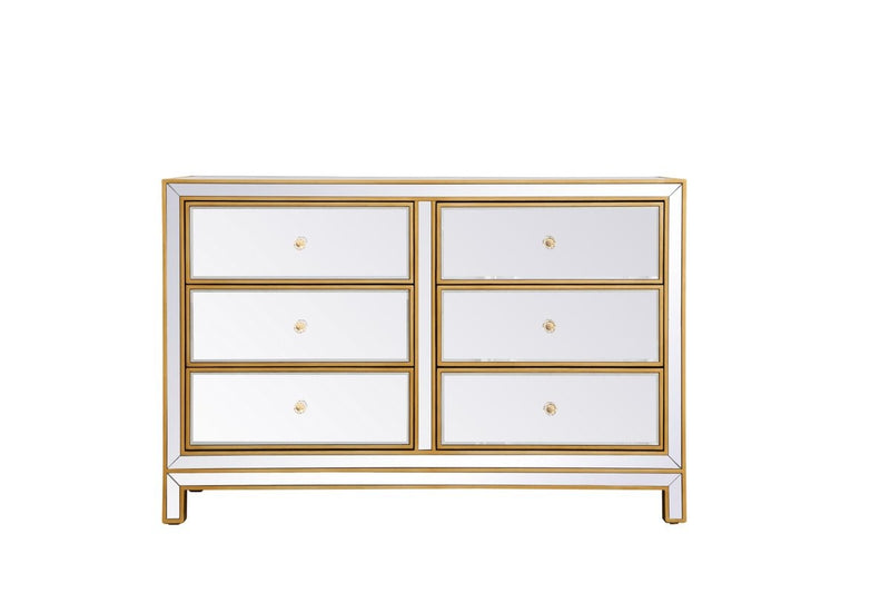 Elegant Lighting - MF72017G - Dresser - REFLEXION - Antique Gold