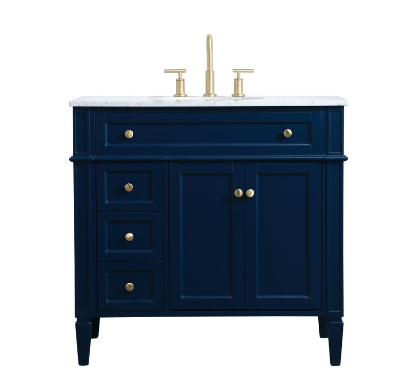 Elegant Lighting - VF12536BL - Single Bathroom Vanity - Williams - Blue