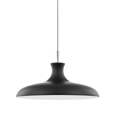 Mitzi - H421701L-PN/BK - One Light Pendant - Cassidy - Polished Nickel/Black