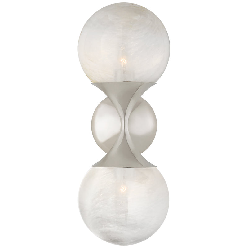 Visual Comfort Signature - ARN 2405PN-WG - Two Light Wall Sconce - Cristol - Polished Nickel