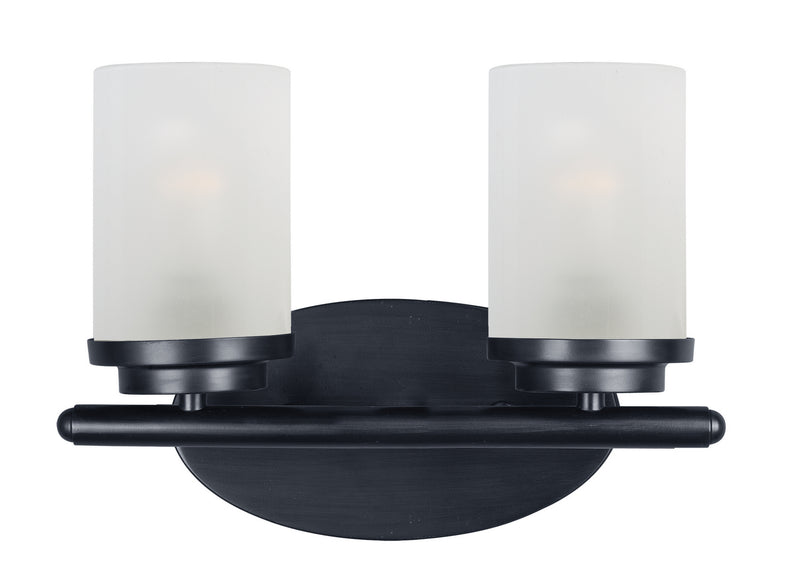 Maxim - 10212FTBK - Two Light Bath Vanity - Corona - Black