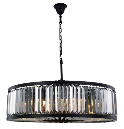 Elegant Lighting - 1233G43MB-SS/RC - Ten Light Chandelier - Chelsea - Matte Black