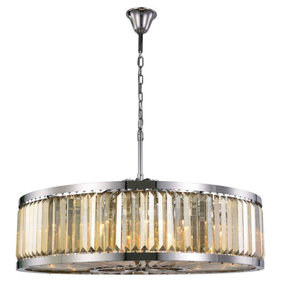 Elegant Lighting - 1233G43PN-GT/RC - Ten Light Chandelier - Chelsea - Polished Nickel