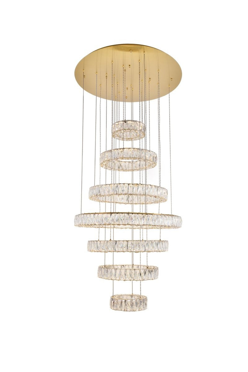 Elegant Lighting - 3503G34G - LED Chandelier - Monroe - Gold