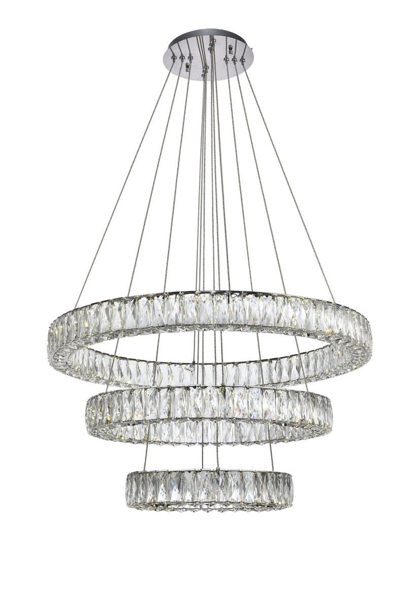 Elegant Lighting - 3503G3LC - LED Chandelier - Monroe - Chrome