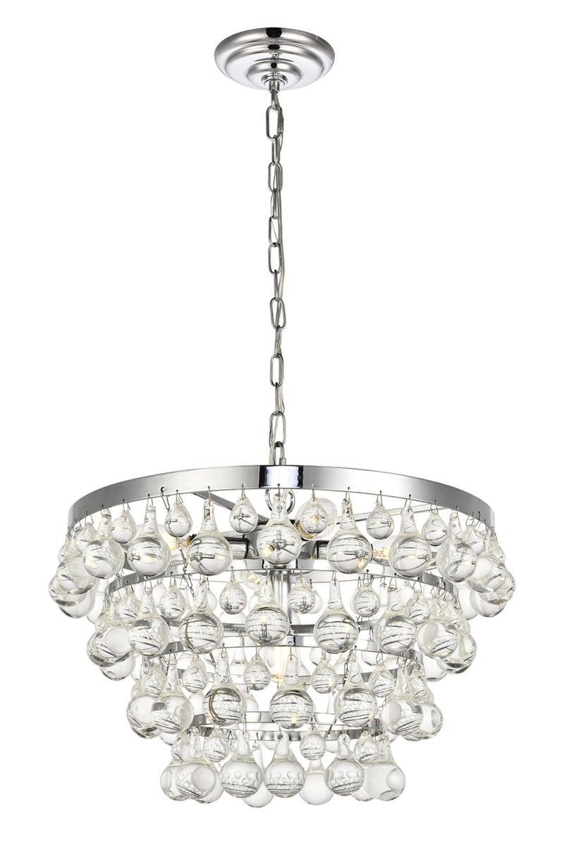 Elegant Lighting - LD5016D17C - Five Light Pendant - Kora - Chrome