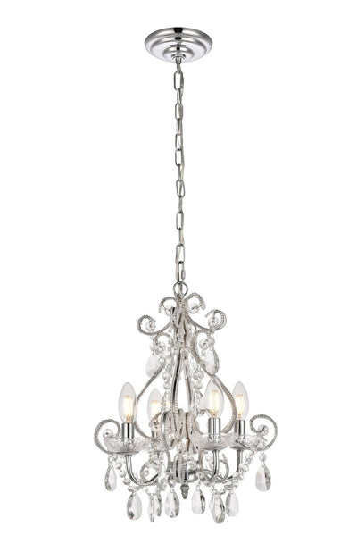 Elegant Lighting - LD5018D12C - Four Light Pendant - Kato - Chrome