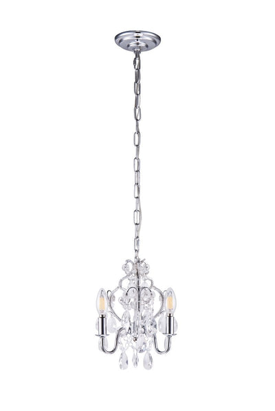 Elegant Lighting - LD5019D9C - Three Light Pendant - Karter - Chrome