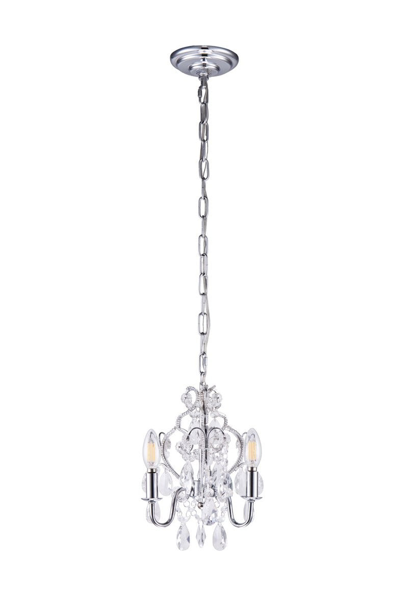 Elegant Lighting - LD5019D9C - Three Light Pendant - Karter - Chrome