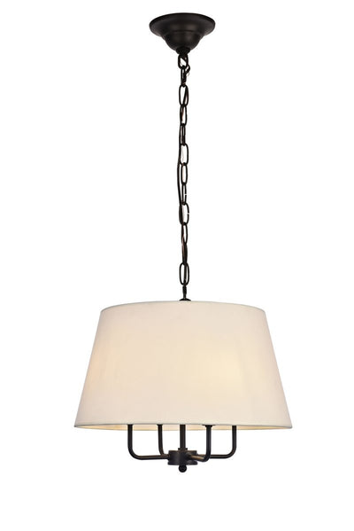 Elegant Lighting - LD6009D17BK - Four Light Pendant - Maple - Black