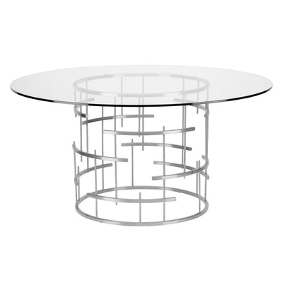 Nuevo - HGSX214 - Dining Table - Round Tiffany - Silver