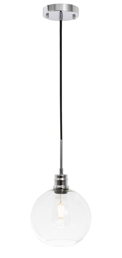 Elegant Lighting - LD6205C - One Light Pendant - Emett - Chrome And Clear Glass