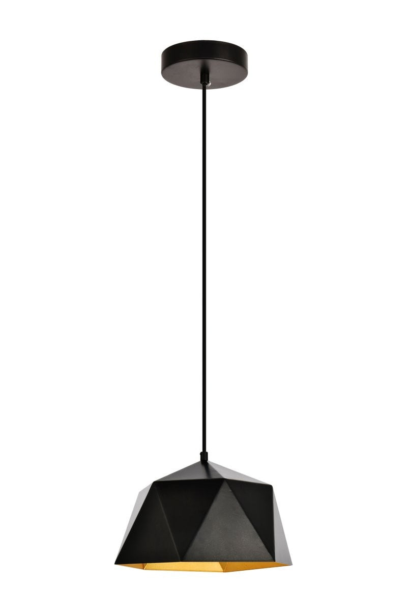 Elegant Lighting - LDPD2079 - One Light Pendant - Arden - Black And Golden Inside