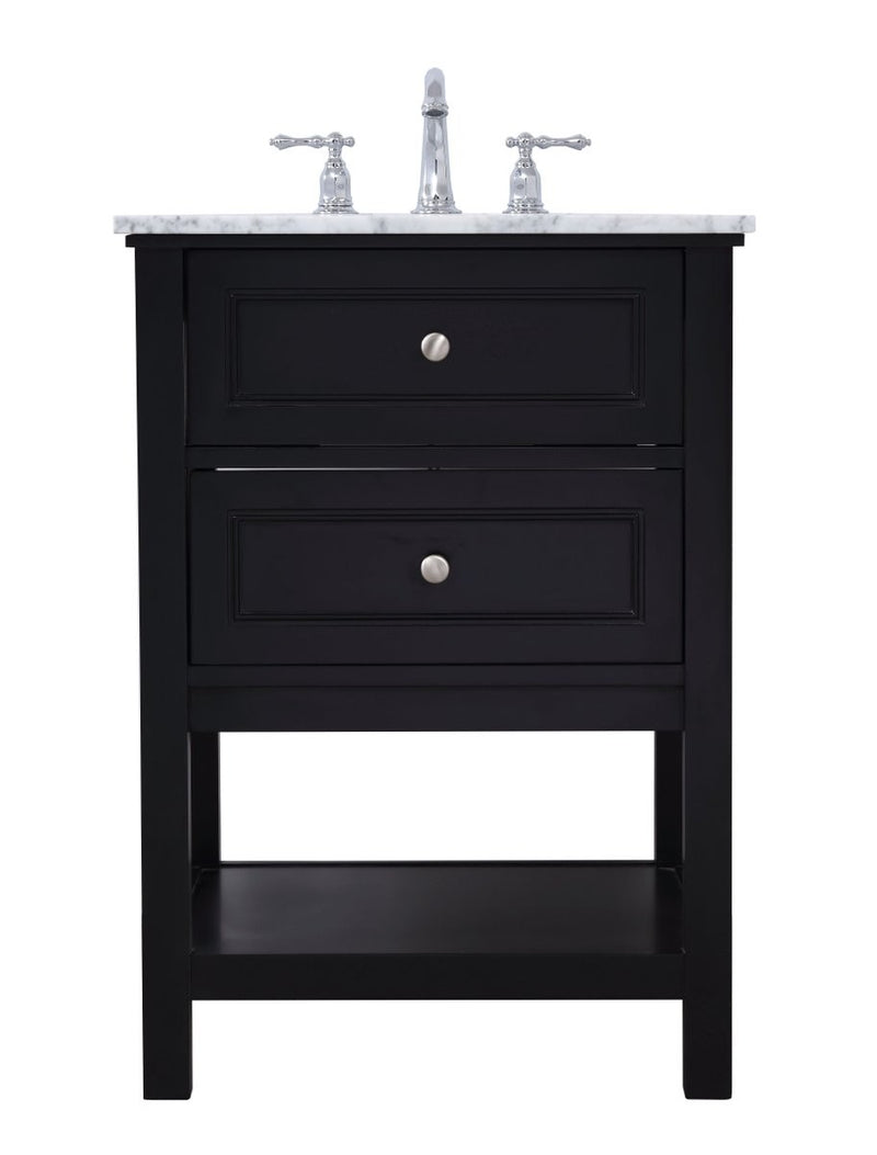 Elegant Lighting - VF27024BK - Single Bathroom Vanity Set - Metropolis - Black