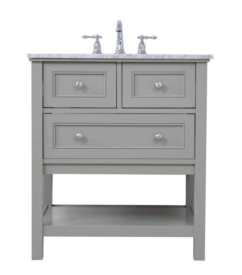 Elegant Lighting - VF27030GR - Single Bathroom Vanity Set - Metropolis - Grey