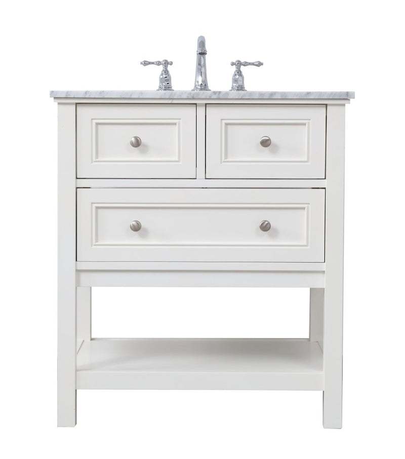 Elegant Lighting - VF27030WH - Single Bathroom Vanity Set - Metropolis - White