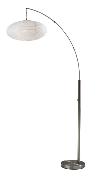 Adesso Home - 5024-22 - One Light Arc Lamp - Corinne - Brushed Steel