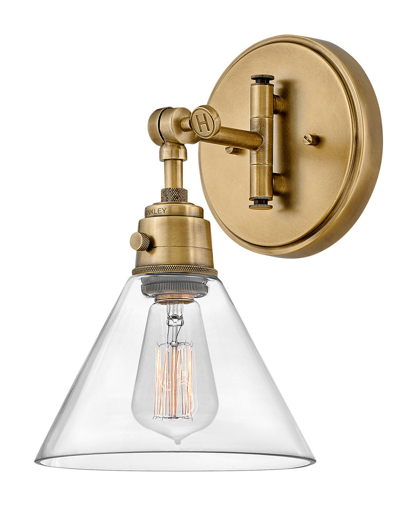 Hinkley - 3691HB-CL - LED Wall Sconce - Arti - Heritage Brass with Clear glass