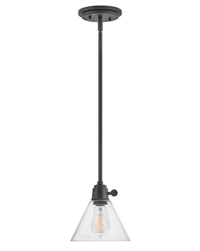 Hinkley - 3697BK-CL - LED Pendant - Arti - Black with Clear glass