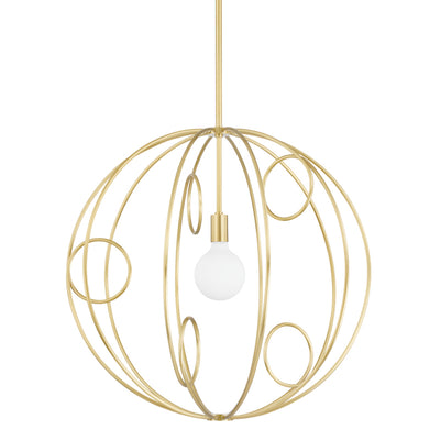 Mitzi - H485701M-AGB - One Light Pendant - Alanis - Aged Brass