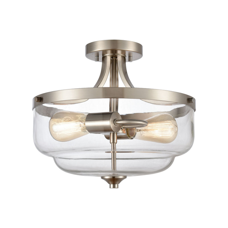 ELK Home - CN320282 - Two Light Semi Flush Mount - Calistoga - Brushed Nickel