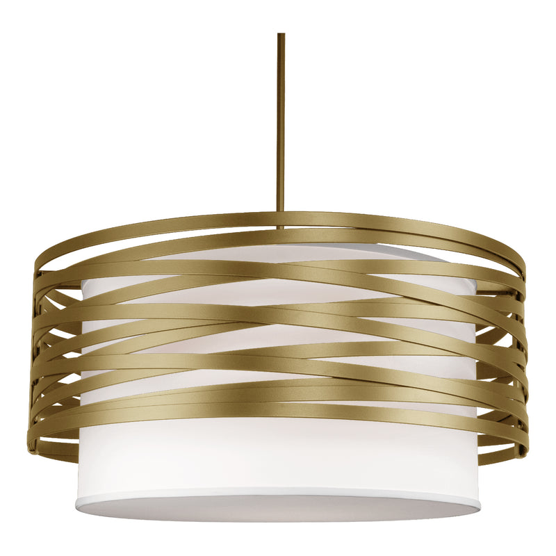 Hammerton Studio - CHB0013-30-GB-SH-001-E2 - Four Light Pendant - Tempest - Gilded Brass