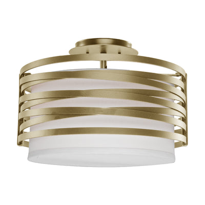 Hammerton Studio - CLB0013-14-GB-SH-E2 - Two Light Semi-Flush Mount - Tempest - Gilded Brass