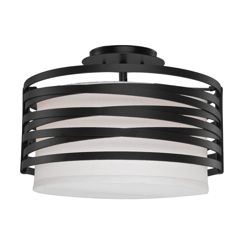 Hammerton Studio - CLB0013-14-MB-SH-E2 - Two Light Semi-Flush Mount - Tempest - Matte Black