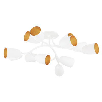 Hudson Valley - 5045-WP - 12 Light Semi Flush Mount - Vine - White Plaster