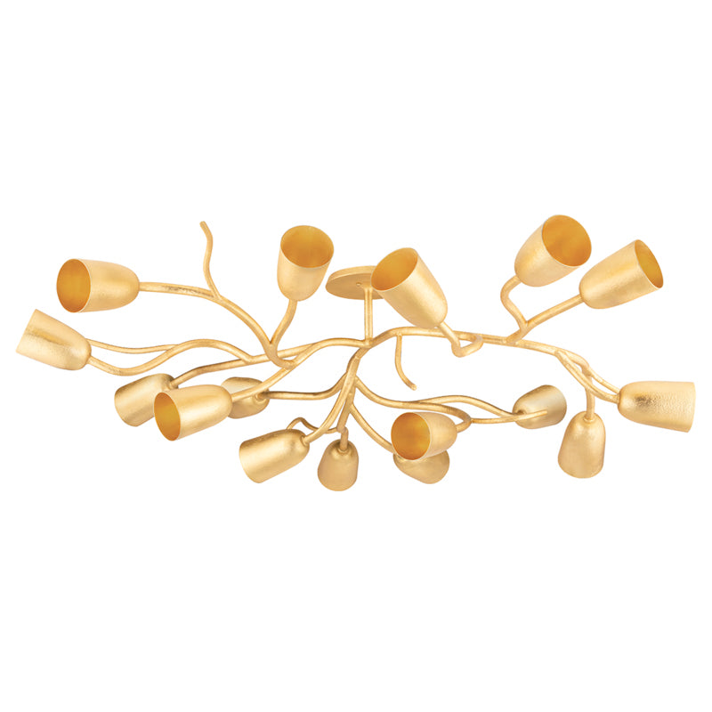 Hudson Valley - 5067-GL - 16 Light Semi Flush Mount - Vine - Gold Leaf