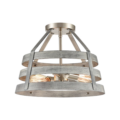 ELK Home - 33456/2 - Two Light Semi Flush Mount - Brigantine - Weathered Driftwood