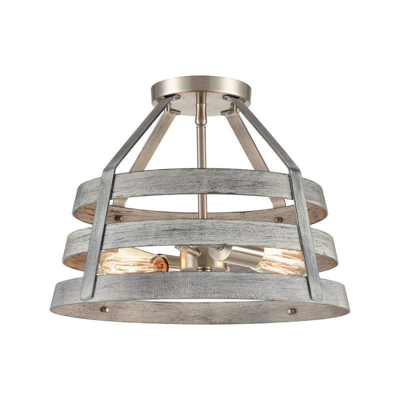 ELK Home - 33456/2 - Two Light Semi Flush Mount - Brigantine - Weathered Driftwood