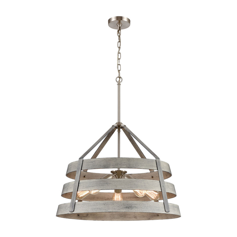 ELK Home - 33458/5 - Five Light Chandelier - Brigantine - Weathered Driftwood