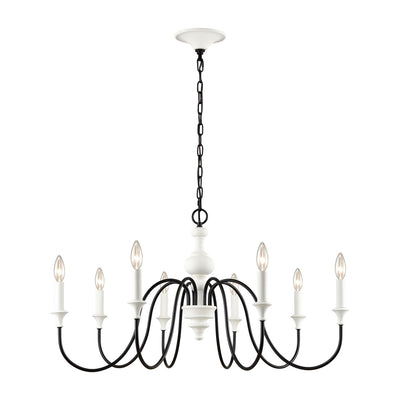 ELK Home - 33468/8 - Eight Light Chandelier - Val de Loire - White