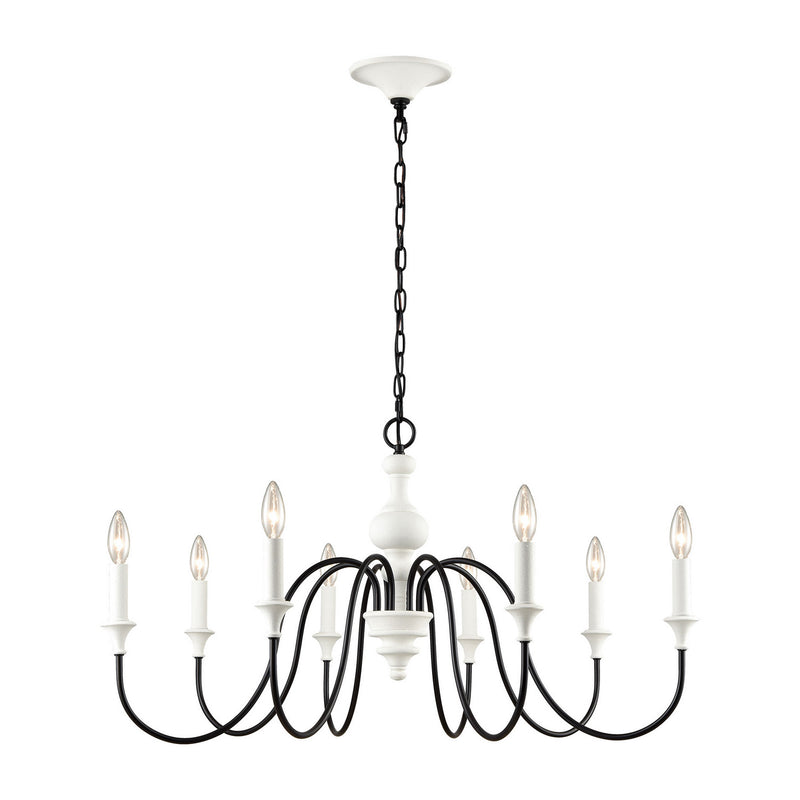 ELK Home - 33468/8 - Eight Light Chandelier - Val de Loire - White