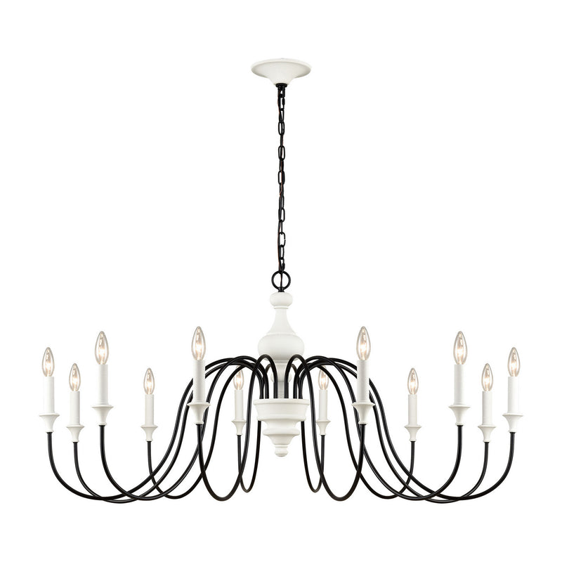 ELK Home - 33469/12 - 12 Light Chandelier - Val de Loire - White