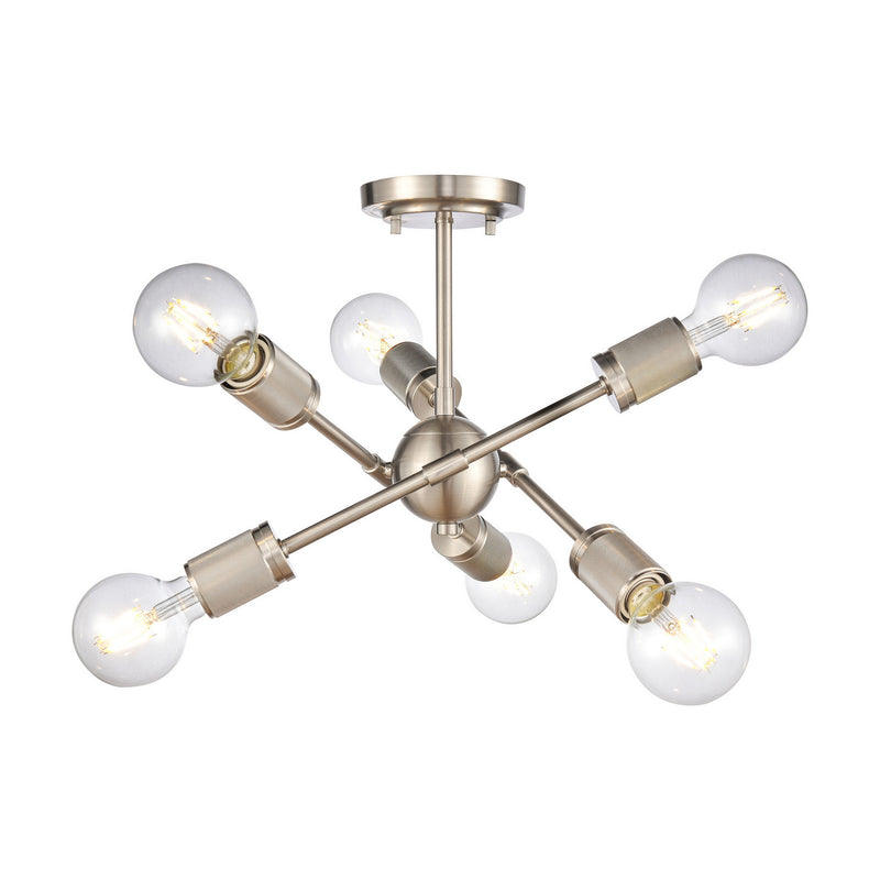 ELK Home - 47666/6 - Six Light Semi Flush Mount - Module - Satin Nickel