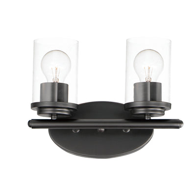 Maxim - 10212CLBK - Two Light Bath Vanity - Corona - Black