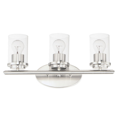 Maxim - 10213CLSN - Three Light Bath Vanity - Corona - Satin Nickel