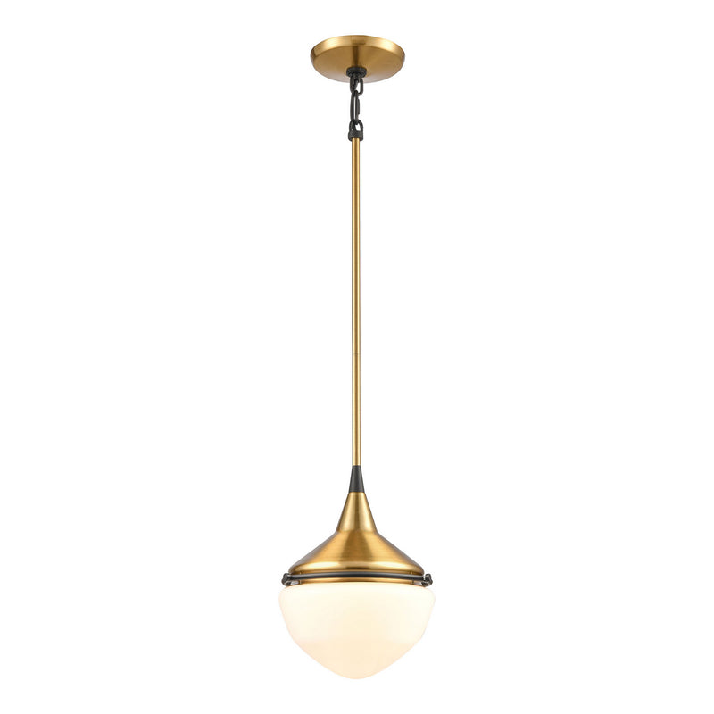 ELK Home - 69383/1 - One Light Mini Pendant - Mid Century Schoolhouse - Satin Brass