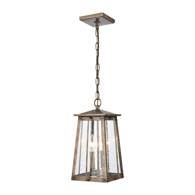 ELK Home - 83415/2 - Two Light Outdoor Pendant - Kirkdale - Vintage Brass